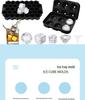 Diamond & Round Ice Cube Tray Set: 37-Grid Honeycomb and 6-Hole Sphere Mold
