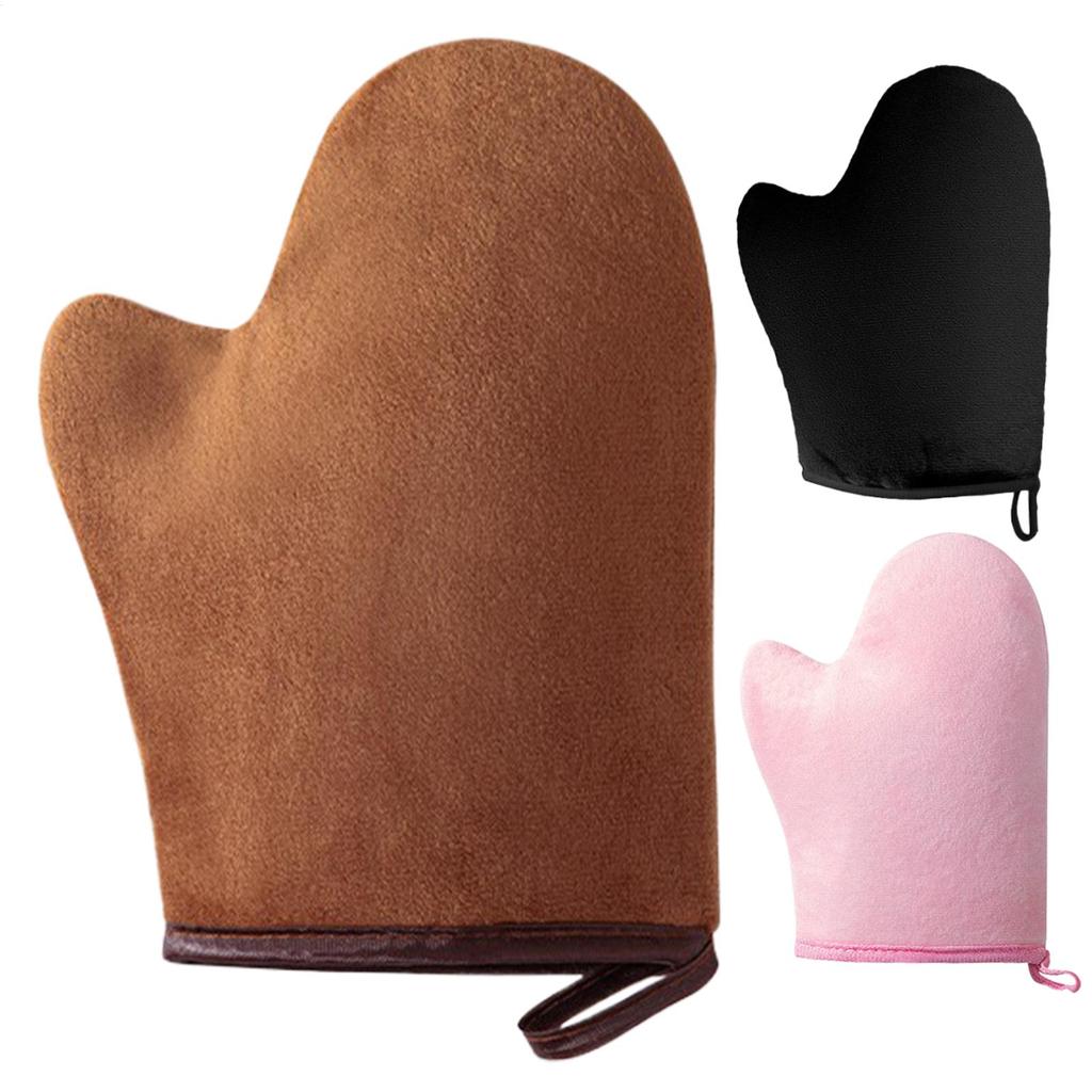 Self-Tanning Glove Body Lotion Mitt Double-Sided Prevents Sticky Hands Applicator Quick Dry Flocking Easy To Clean Glove Makeup