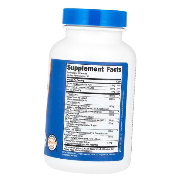 Booster di Testosterone, Testosterone Complex, Nutricost 90 capsule (08647010)