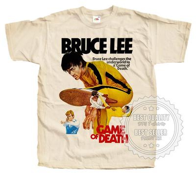 Bruce Lee Game of Death T-SHIRT Maglietta V5 Naturale Vintage tutte le taglie S - 5XL