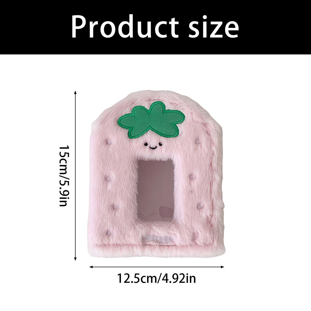 Plush Strawberry Photocard Holders Binder Cover 3 Rings Refillable Photocard Picture Storage Photo Album Collect Book