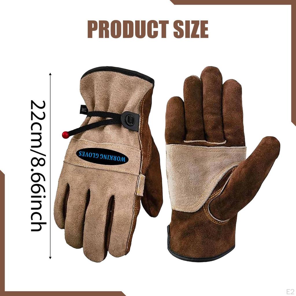 Work Gloves Adjustable Wrist Mitts Hand Protection Garden for Yard Transporting Construction