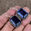 Blue Topaz Gemstone Handmade 925 Sterling Silver Jewelry Earring 1.77" KKG-1005