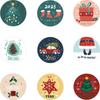 Adhesive Self Christmas Sticker With Santa And Reindeer For Gift Bag Decor Party