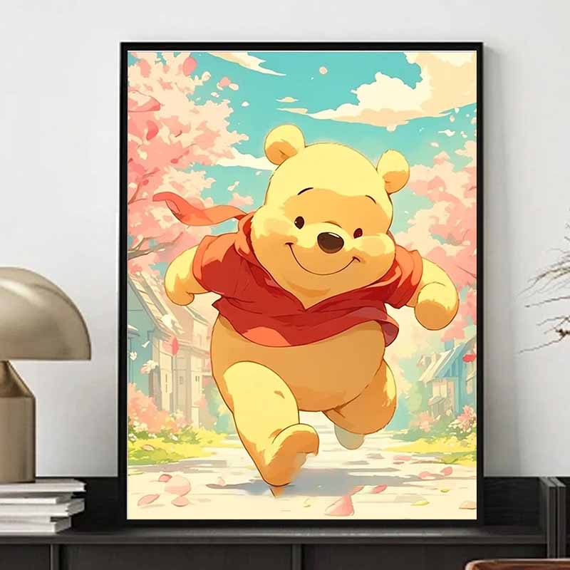 Disney Diamond Painting Winnie The Pooh Running Illustration Diy 5D Mosaic Embroidery Hobby Gift Home Decoration