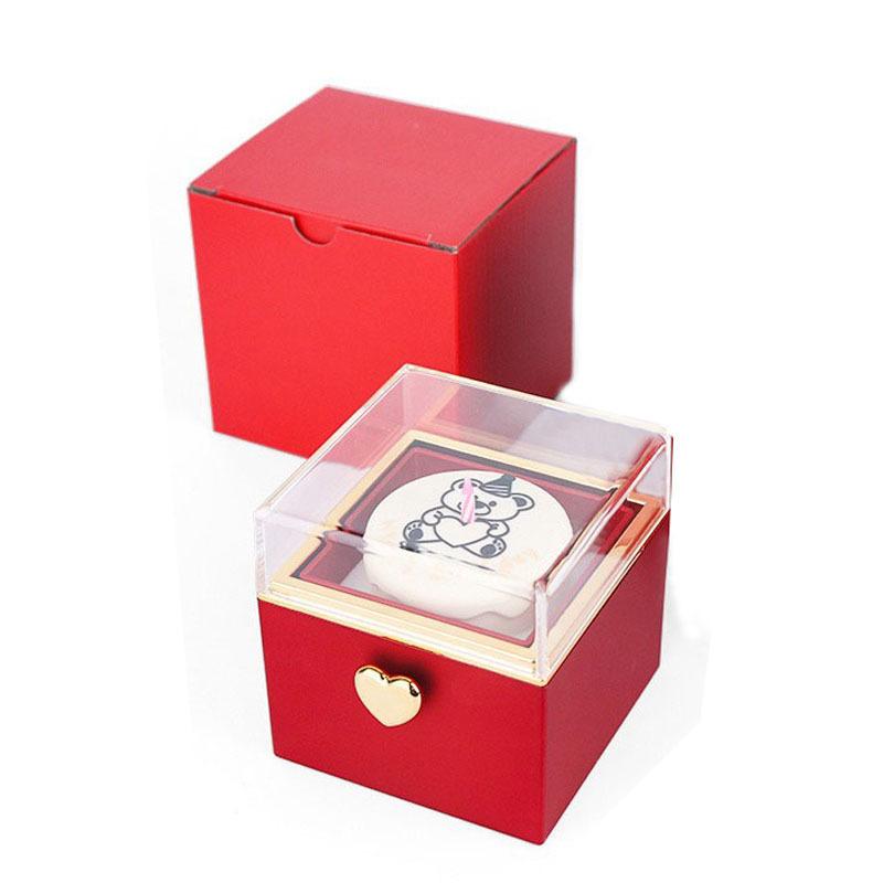 Luxury Acrylic Keepsake Box Flips from Birthday Cake Decor To Jewelry Storage - Includes Real Candles & Surprise Opening Effec
