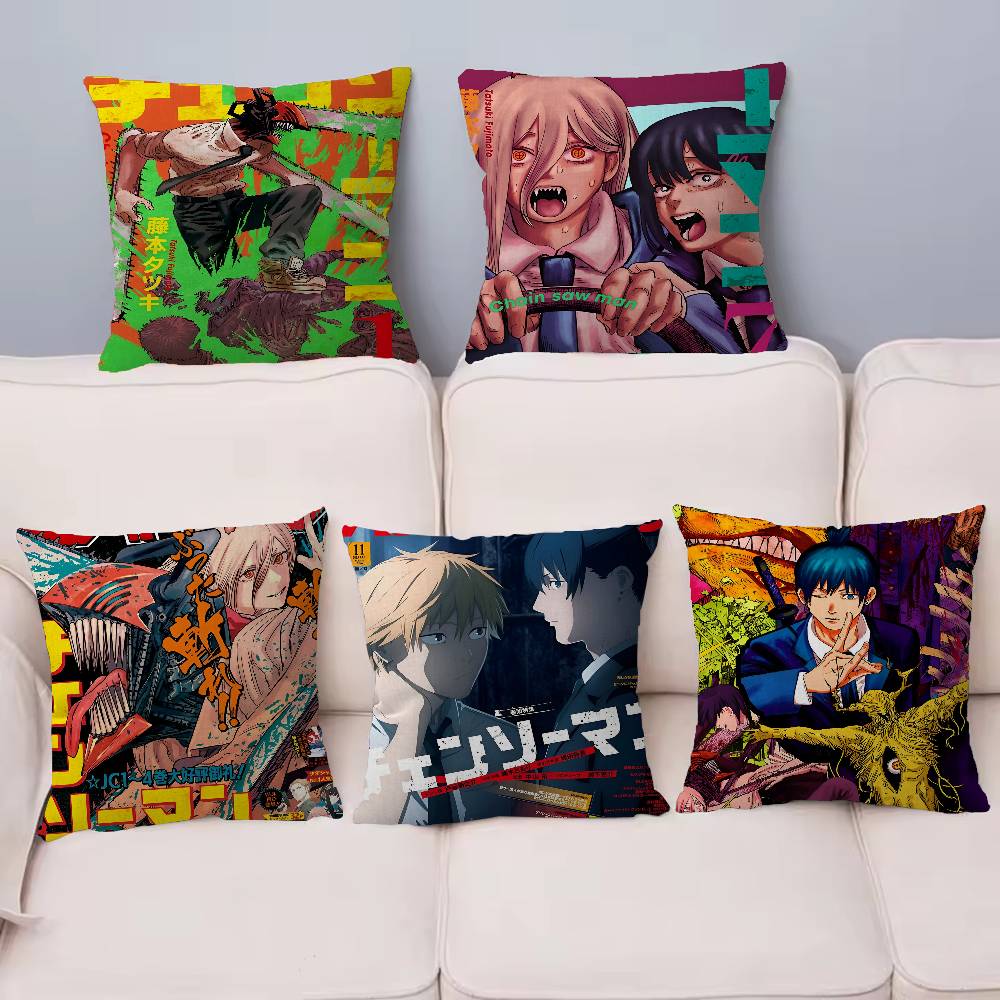 Anime Chainsaw Man Pillowcases Home Bedding Decorative Pillow Cover Wedding Super Soft Pillow Case