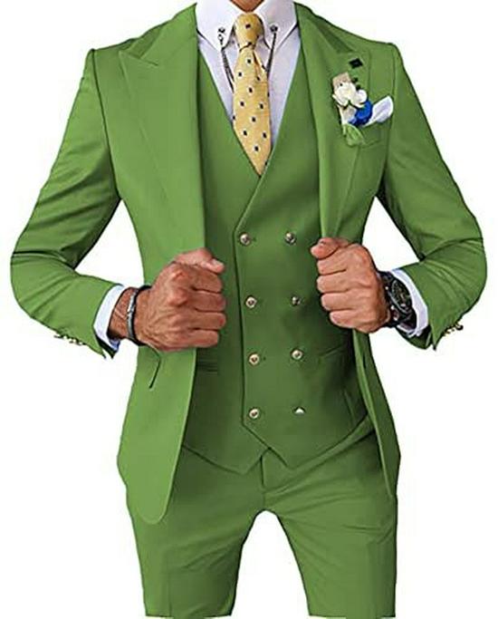 Korean Style Men's Three-piece Suit for Wedding or Business