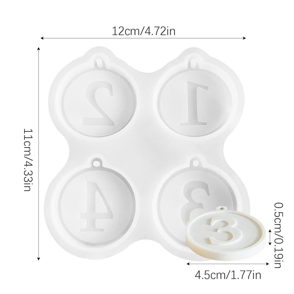 Christmas Resin Molds Silicone Silicone Molds Clay Molds Numbers 1-4 Advent Signs Ornament Mould Christmas Ornaments Epoxy Molds белый