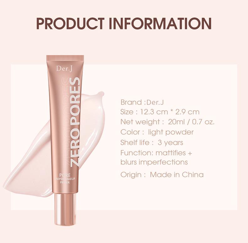 Cross-border Der.J Anti-Pore Soft Focus Primer & Concealer for Invisible Pores - Long-Lasting, Non-Transfer Makeup Powder