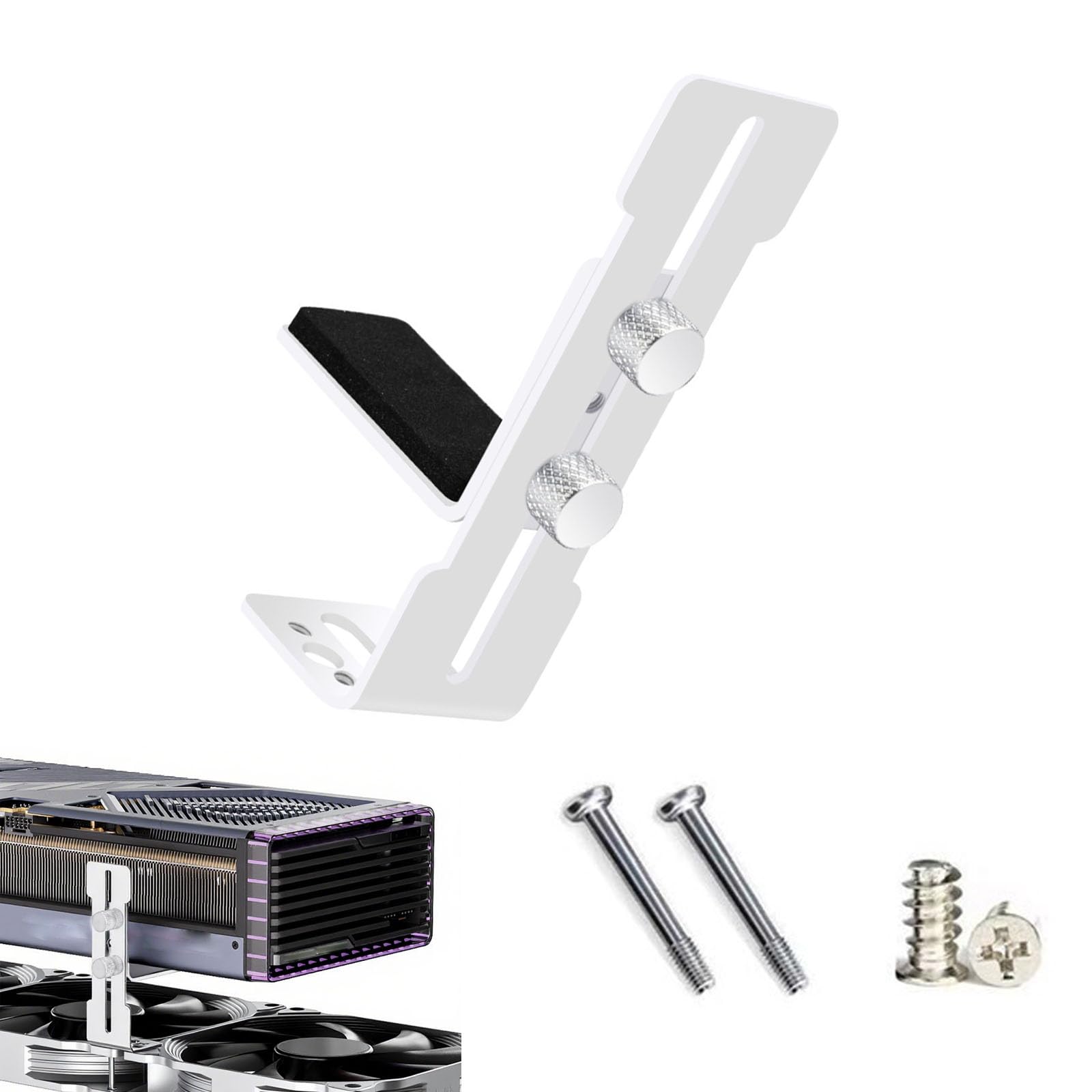 

DENGUJD Adjustable Metal Graphics Card Prevents Universal Height for GPUs Holder, 6-96mm, Sagging, Adjustable,