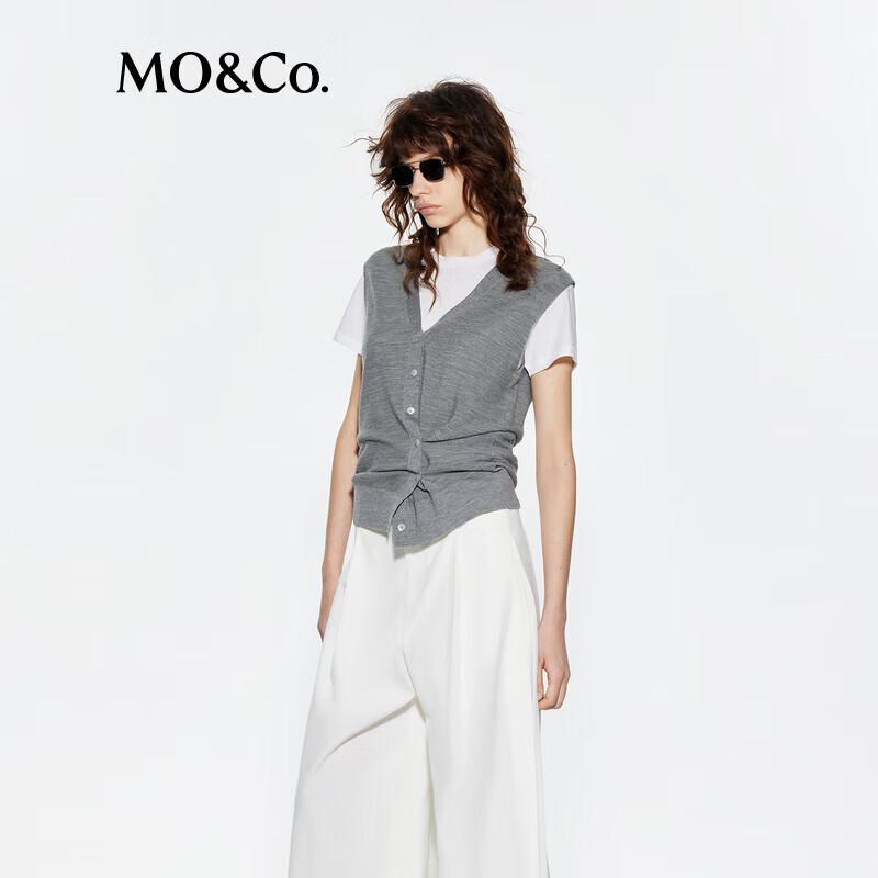 MO&Co. C+ Series Lightweight Merino Wool Cardigan
