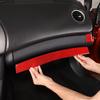 2PCS Red Carbon Fiber Glove Box Trim Strip For Mitsubishi ECLIPSE 2006-2011