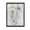 Poster Buchstabe "T" In Blumen Und Schmetterlingen Poster Buchstabe "T" In Blumen Und Schmetterlingen, 30X40 Cm, Ohne Rahmen, Mattes Papier 230 Gsm