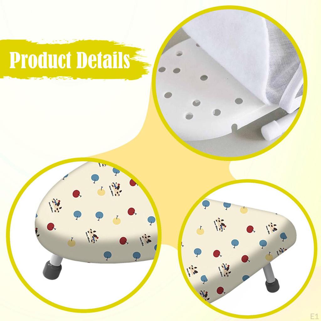 Small Tabletop Ironing Board Foldable Iron Heat Resistant Cover for Laundry Room