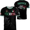 2026 Herren Sport Mexikanische Flagge T-Shirt, 3D Adler Grafik Gedrucktes Tee, Kurzarm Lässig Sport Fußball Oberteil Damen HerrenT-Shirt