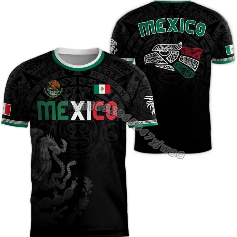 2026 Herren Sport Mexikanische Flagge T-Shirt, 3D Adler Grafik Gedrucktes Tee, Kurzarm Lässig Sport Fußball Oberteil Damen HerrenT-Shirt