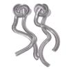 Yhpup 316l Stainless Steel Snake Chain Knot Tassel Long Hanging Drop Earrings Statement Metal Charm Daily Jewelry Waterproof