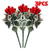 10/1Pcs Artificial Red Berry Pine Needle Stem Artificial Pine Cone Fake Flower Branch Diy Home Christmas Party Wedding Decor