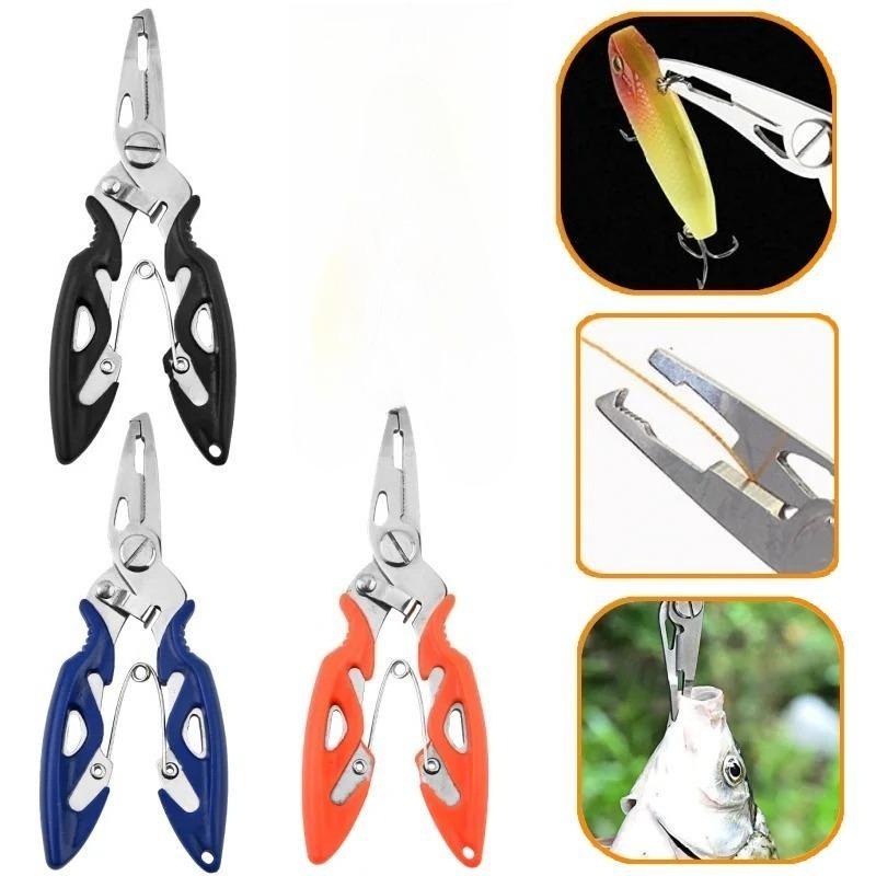 Multi-Function Fishing Pliers Stainless Steel Hook Remover Braided Line Scissors Outdoor Line Cutting & Split Ring Fishing Tools