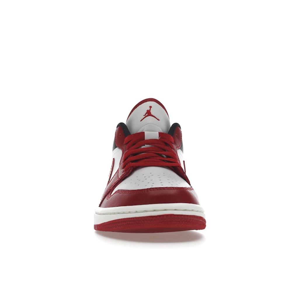 Air Jordan 1 Low White Gym Red Women Sneakers Black Sail DC0774-160