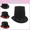 Black Hat For Stage Magic And Cosplay With Comfortable Fabric Material