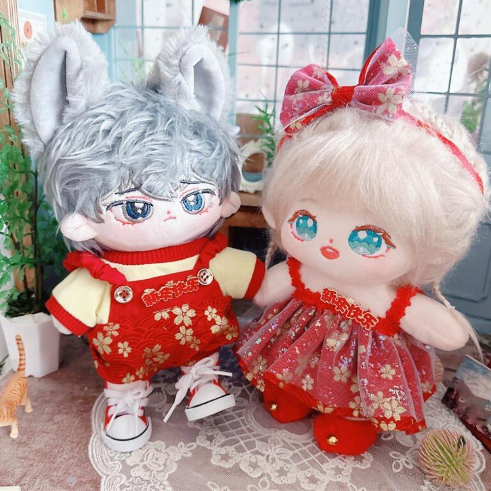 Shawl Stuffed Doll Dress Suit New Year's Clothing Plush Toys Clothes  Doll Accessory