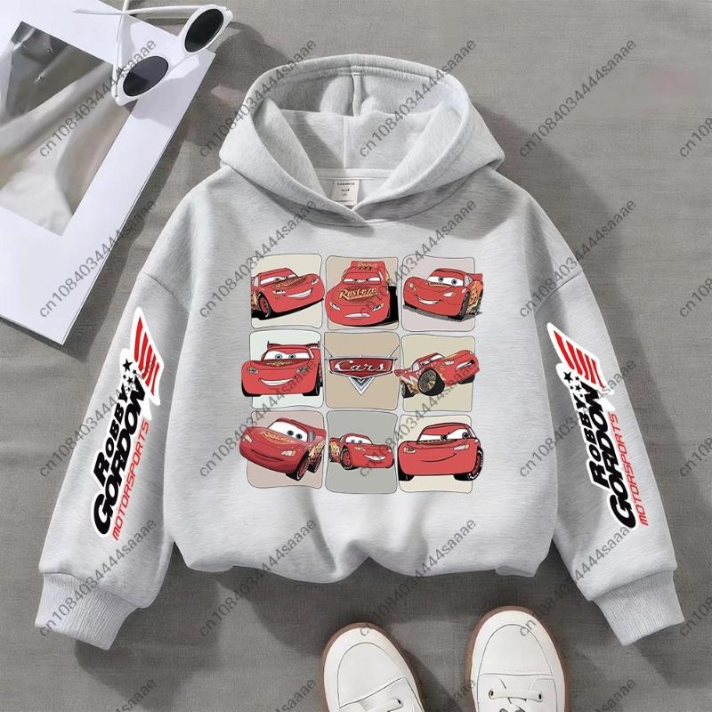 Spring Autumn Lightning Mcqueen Cartoon Children Hoodie Long Sleeve Pixar Car Print Kid Boy Clothes Fashion Pullover Sweatshirts