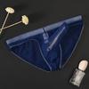 Men Briefs Mesh Elephant Nose Close Fit Mid Waist Transparent See Through Stretchy Panties for Honeymoon