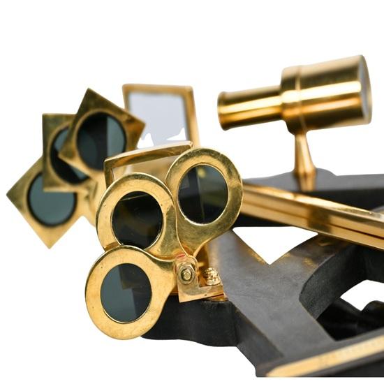 22.86 Cm Brass Sextant Nautical Maritime Decor, Steampunk Prop Decoration Item