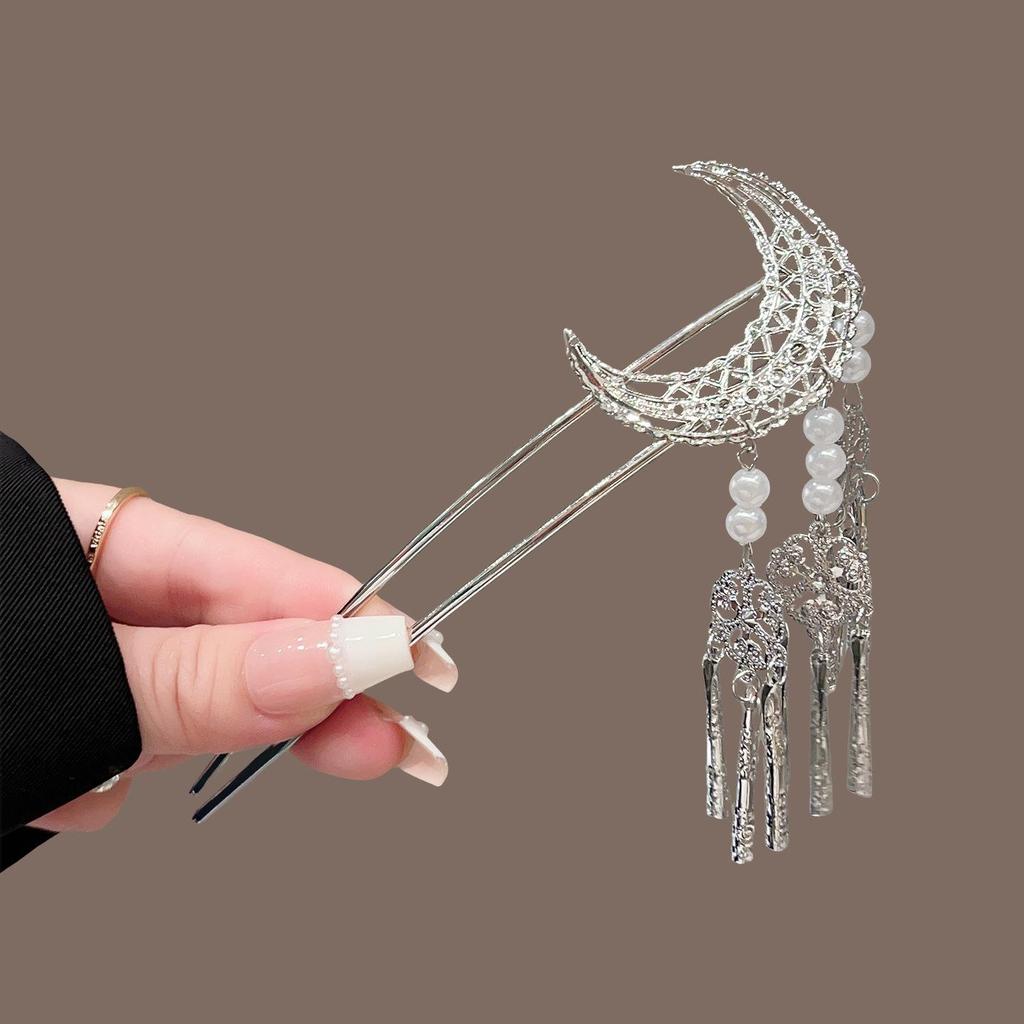 Elegant Pearl U-shaped Hairpin for Women - New Chinese Style Updo Accessory 2025