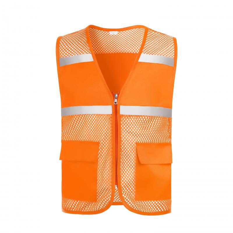 Custom Reflective Safety Vest with Logo for Nighttime Construction and Sanitation Workers