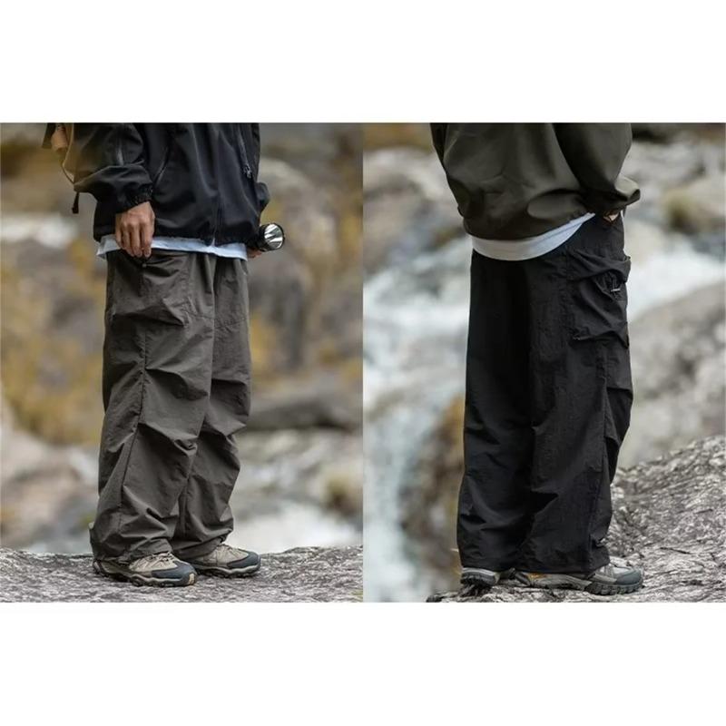 Men's Spring  Autumn Waterproof Hip Hop Mountaineering Pants Casual Harajuku Work Pants Black Cargo Outwear Pant