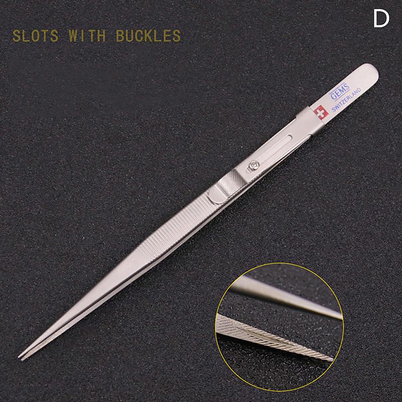 Jewelry Making Tool Tweezers Concave Groove Diamond Stainless Steel Adjustable Craft Tools For Jeweler