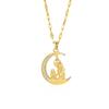 Moonlit Heart Luxurious Diamond Necklace - Women’s Versatile Clavicle Chain