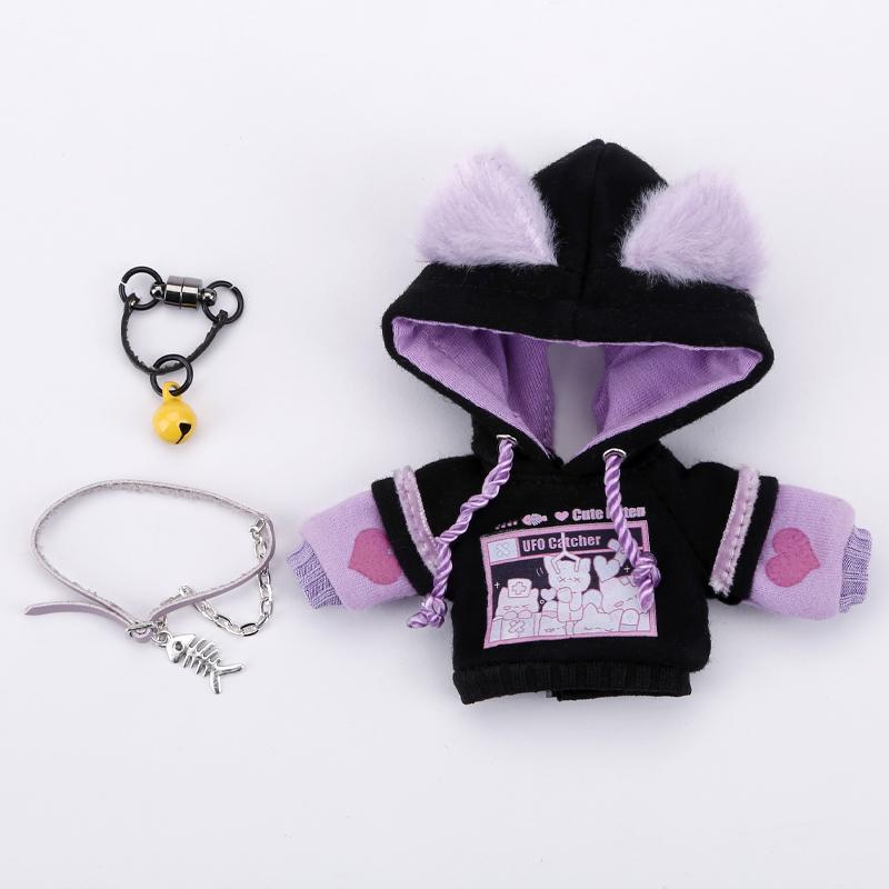 OB11 Clothes Cat Sweatshirt Hoodie Casual Jacket for Obitsu11, Molly, GSC Body, DDF, YMY, 1/12bjd Doll Accessories Toy Coat