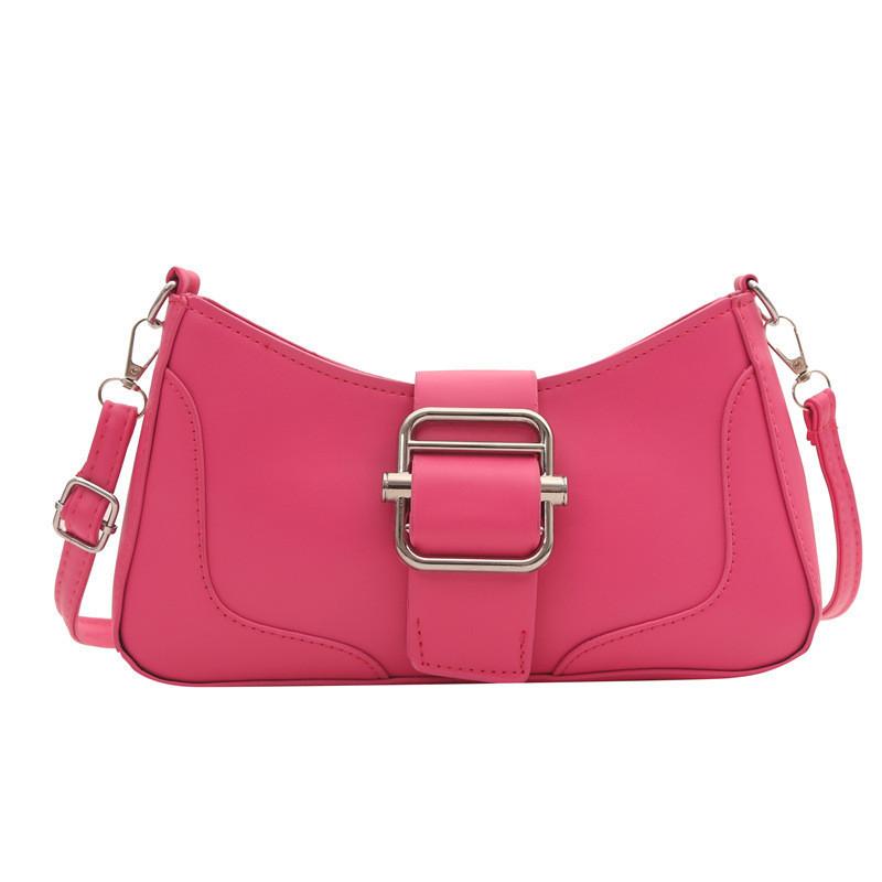 Stylish Women's 2024 Spring Fashion Clutch Bag Chic Baguette Crossbody Soft Pu Handbag