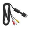 New Black Multi Out Video/Audio Cable Flat 3 RCA AV Cord