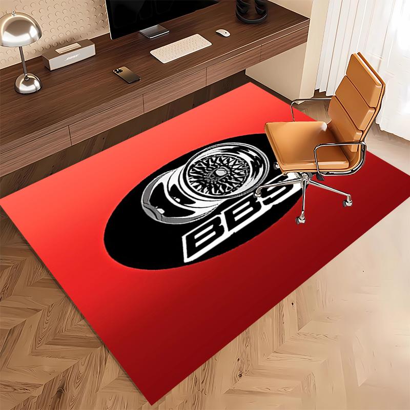 Car B-BBS Print Area Rug - Soft,Washable Non-Slip Indoor Mat,Living Room,Home Office Decorative Rug