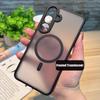 Matte, Hautähnliche Hülle für Magsafe Magnetische Hülle für 2025 Samsung Galaxy S25 Edge S24 FE S23 S22 S21 Plus Ultra TPU Frosted Cover