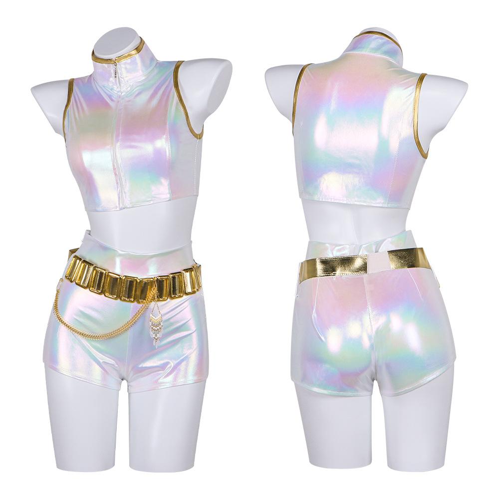 Demon Hunter Cosplay Costume K-Pop Rumizo Yimira Colorful Laser Song Suit Stage Performance Suit