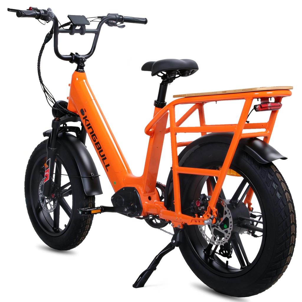 KINGBULL Voyager 2.0 20-Zoll Cargo E-Bike mit einem 48V 15Ah Akku, einem 750W Motor, maximaler Reichweite von bis zu 90 Kilometern.