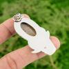 Daughters Day Deal 925 Silver Oval Natural Polka Dot Agate Bezel Pendant Jewelry
