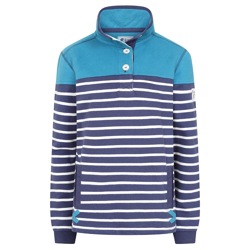 Lazy Jacks Womens/Ladies Button Neck Sweatshirt