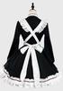 YZZYQQ Cute Maid Costume, Cosplay Set, Women's, Cute Cosplay Dress, Japanese-Style Maid Outfit, Long Sleeves, Chinese Style, Black, Size XL
