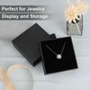 8 szt. Pudełka na biżuterię z papieru kraftowego, pojemniki do przechowywania z pokrywkami, kartonowe pudełka na biżuterię na naszyjnik, pierścionek, kolczyki, pudełko ekspozycyjne