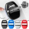 4Pcs Non-Fading Zinc Alloy Car Door Lock Buckle Protector for Jeep Renegade Wrangler JK JL Grand Cherokee Compass Auto Parts