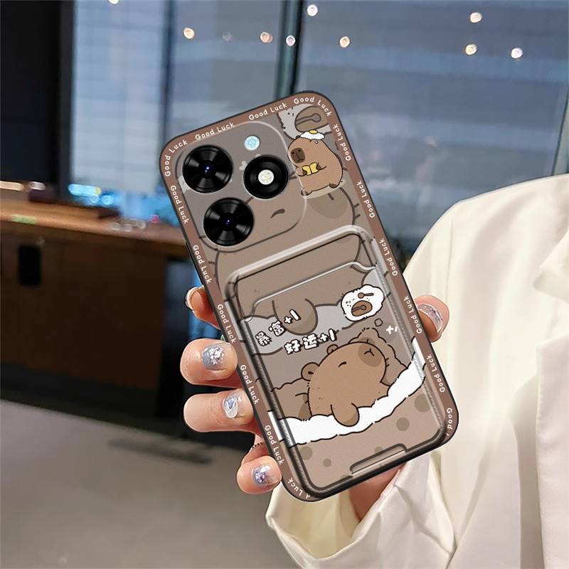 Card Sleeve Full Wrap Phone Case For Tecno Spark Go 2024/Spark20C/BG6/POP8 Graffiti Waterproof Silicone Anti-knock TPU