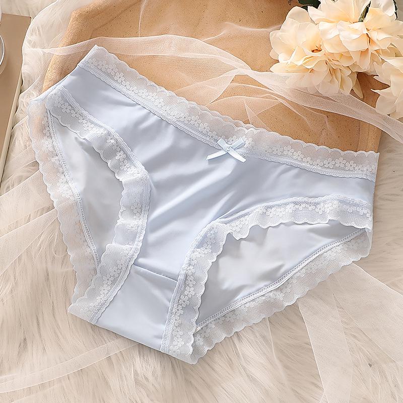 

Бесшовное женское нижнее белье из ледяного шелка, с антибактериальной хлопковой ластовицей, средней посадки, шелковистое, приятное к коже L [90-110 lbs]