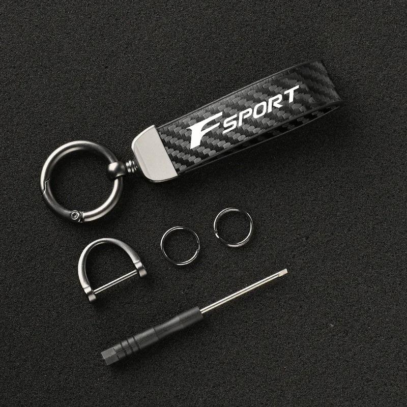 

Car Carbon Fiber Style Keychain Microfiber Key Chain For Lexus F SPORT ES RX NX LS UX LX IS GX IS300 RX350 LS500 LX600 NX260